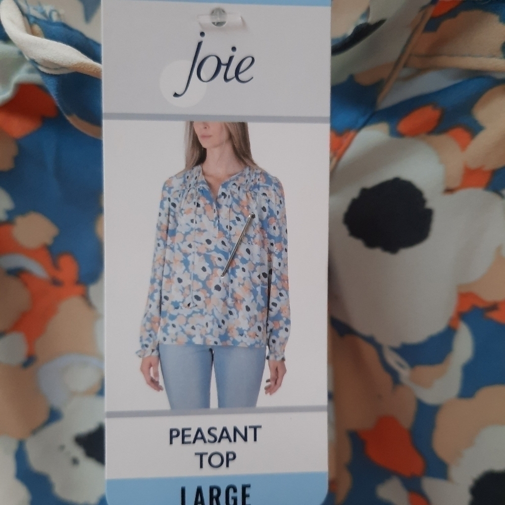 Joie Peasant Chiffon Boho Floral Top Long Sleeve Blouse - Picture 8 of 9